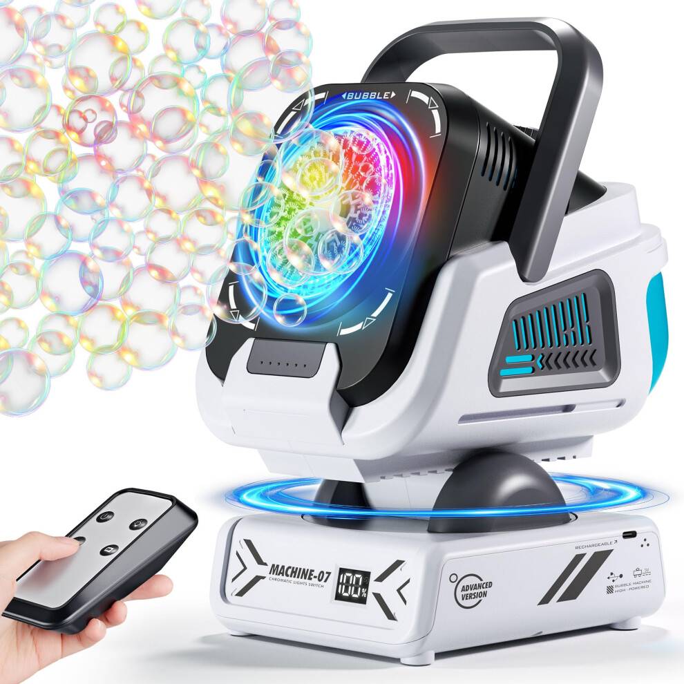 EleMar Upgraded Bubble Machine with Remote Control