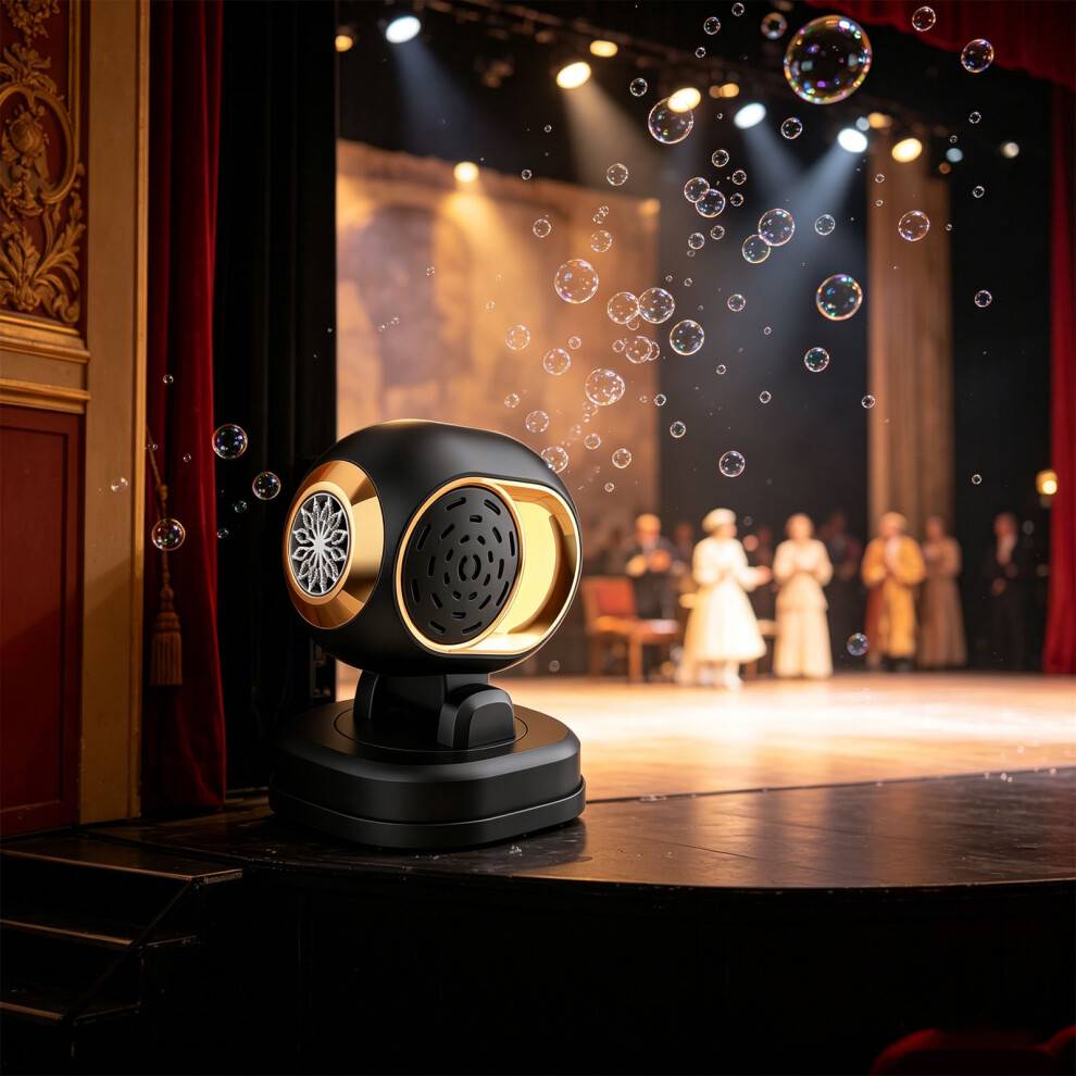 Portable Electric Bubble Machine with Rotating Design