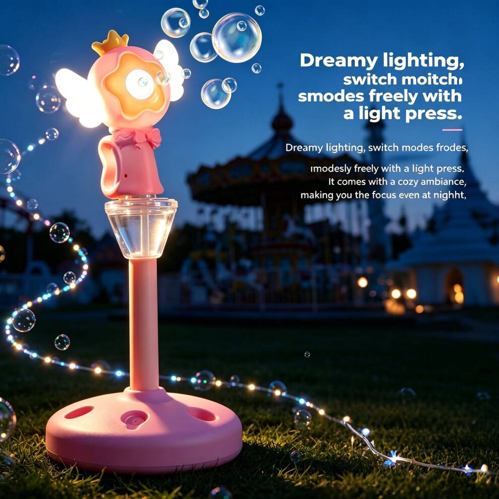 Automatic Bubble Machine With Colorful Light