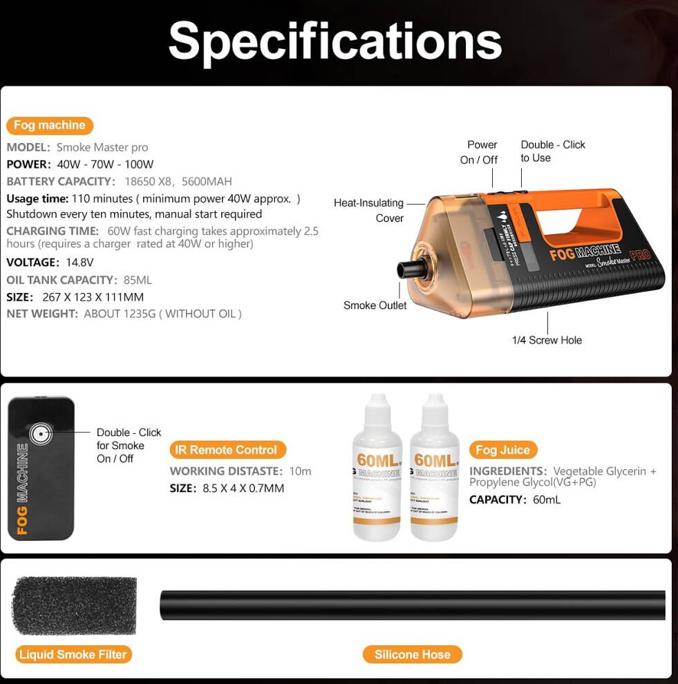 Lensgo Handheld Smoke Master Pro Outdoor Fog Machine