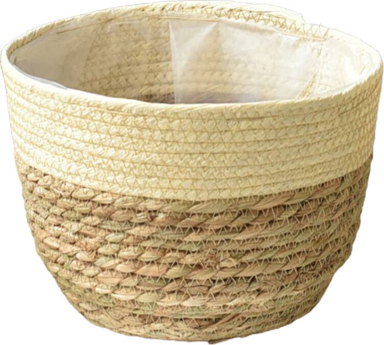 Handcrafted Rattan Plant Container With Realistic Texture