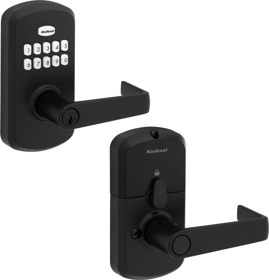 Deadbolt kwikset smart lock Kwikset SmartCode 955 Light Commercial Keyless Entry Keyway Matte Black Keypad