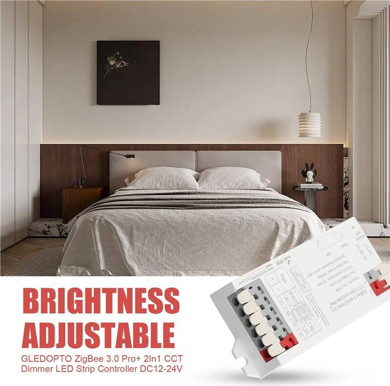 Led zigbee dimmer ZigBee 3.0 Pro 2In1 CCT Dimmer LED Strip Controller