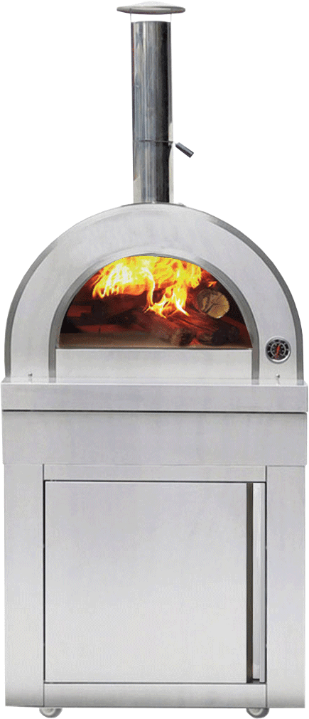 Vedeldad pizzaugn MyOutdoorKitchen Stainless Collection Modul Vedeldad Pizzaugn