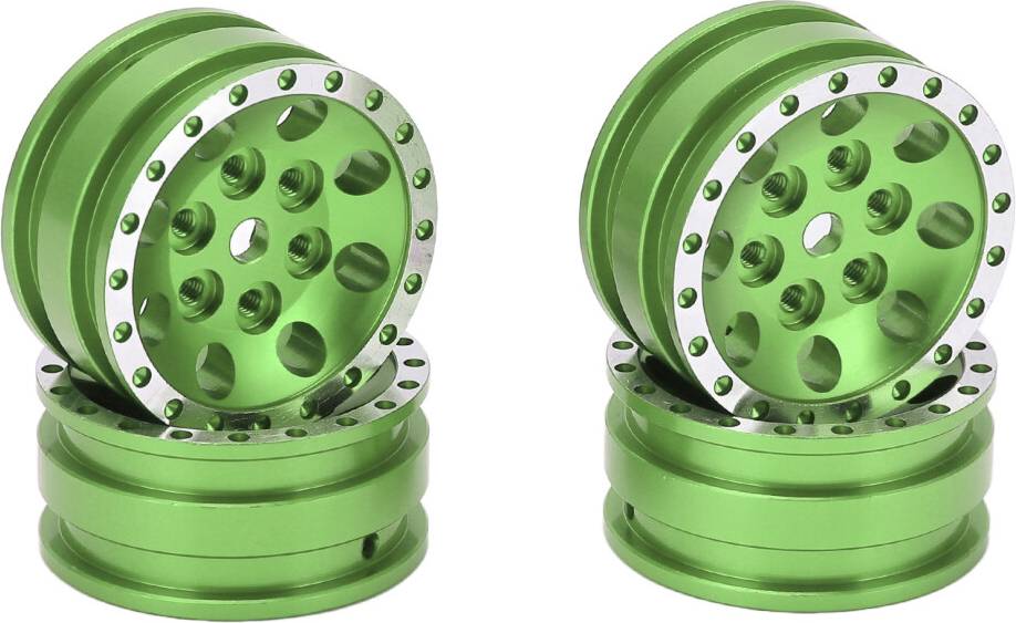 Alloy wheels Aluminium Alloy Beadlock Wheels RC Crawler Rim Set