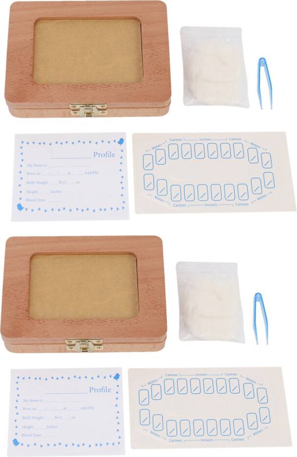 Photo box Typecat 2X Tooth Keepsake Box with Photo Frame