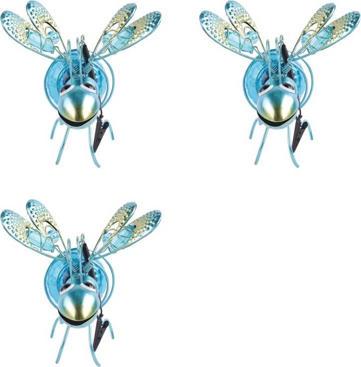 Exogio 3X Solar Iron Insect Statue with LED Fairy Light