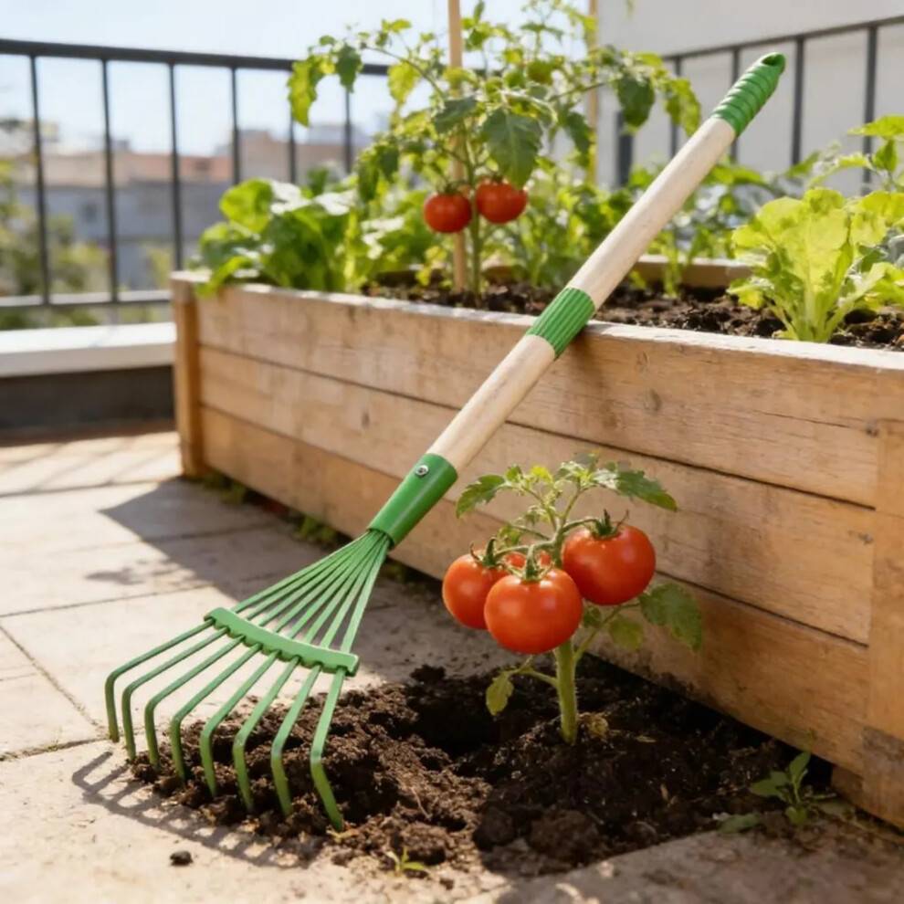 Colorful Steel Kids Rake And Shovel Set 4 Pieces