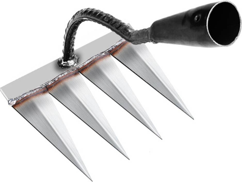 Hardened Steel Garden Rake Planting Tool