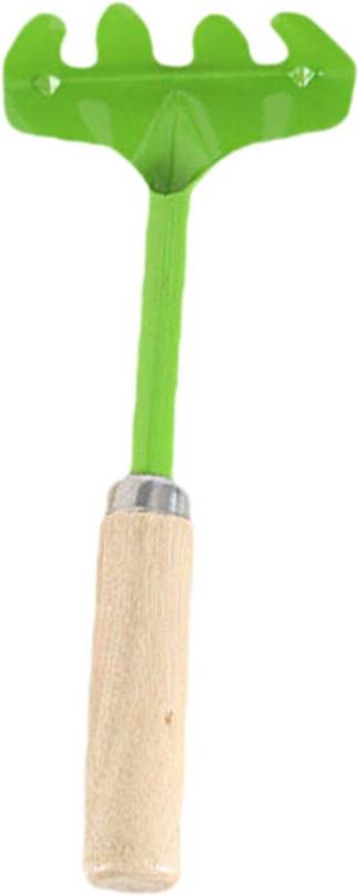 Mini Kids Rake With Wooden Handle
