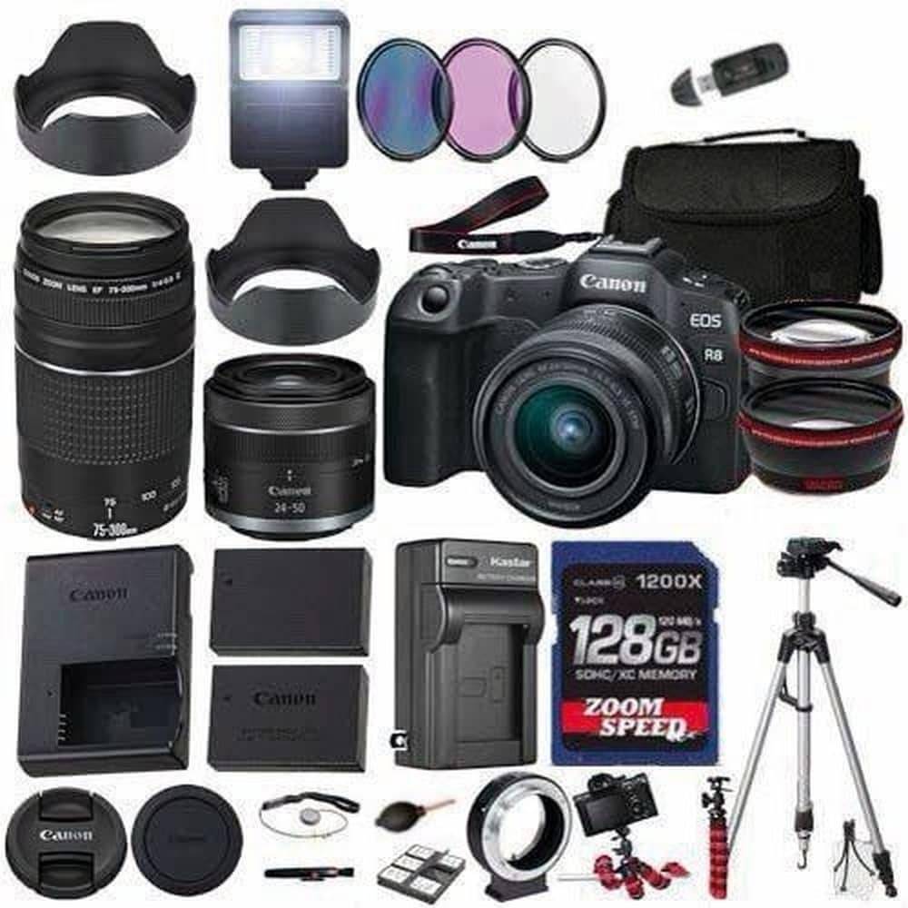 Canon camera kit Canon EOS R8 Mirrorless Camera Kit 128GB
