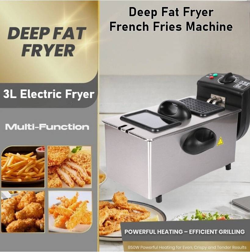 Chip fryer 2500W Deep Fat Fryer 3L Chip Pan