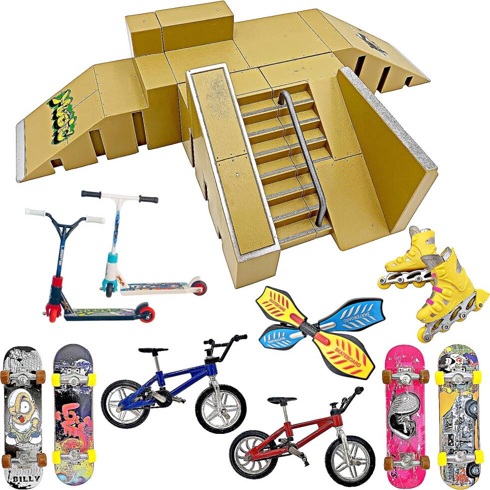 Finger Skateboard Ramp Set 16 Pieces