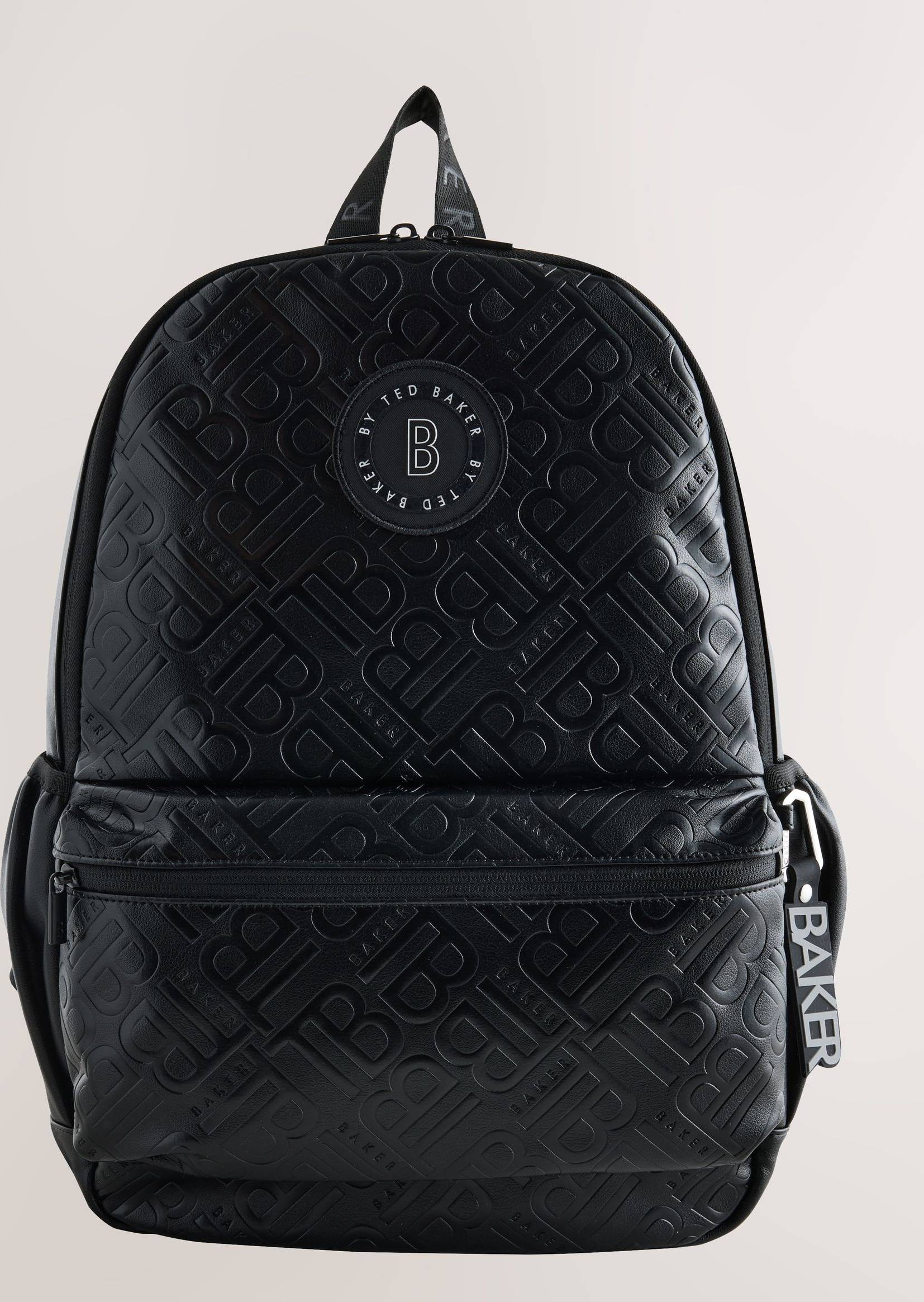 Ted Baker PU Embossed Logo Backpack