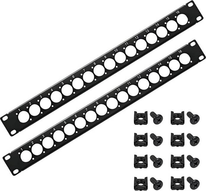 I rack 2 2 Packs 1U Rack XLR Patch Panel