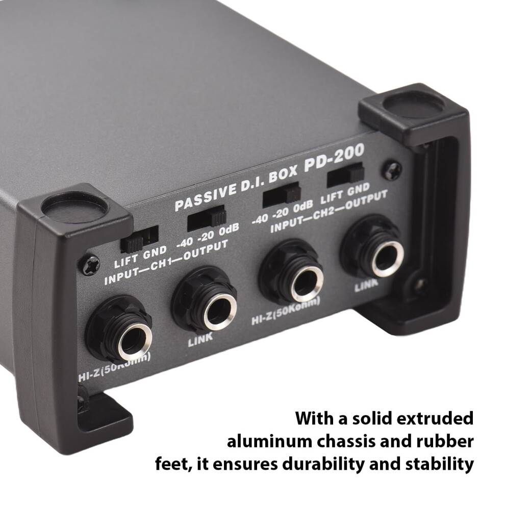2 Channels Passive DI-Box Unit Hum Eliminator