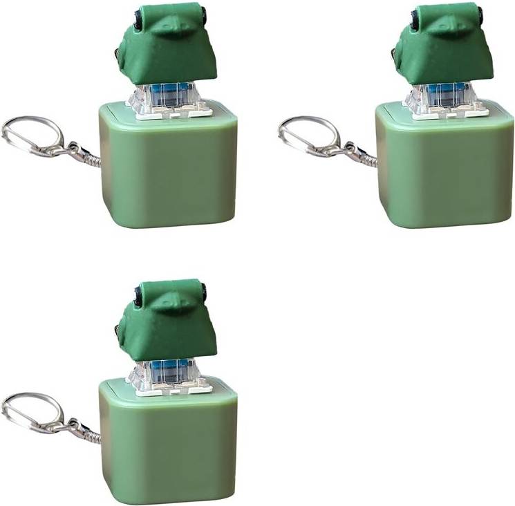 3X Frog Croaking Fidget Toy Keychain