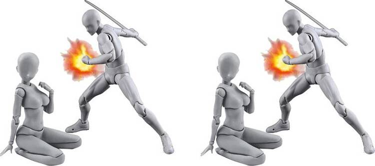 Typecat 4X Action PVC Model with Box Drawing Figure