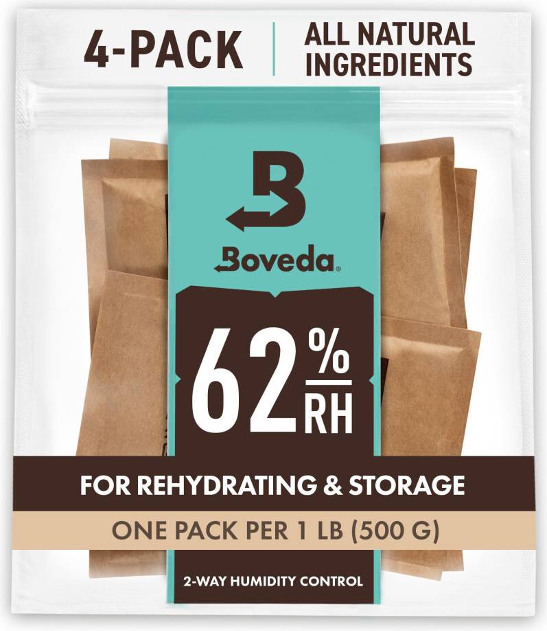 Boveda 62% Two-Way Humidity Control Packs Size 67 4 Pack