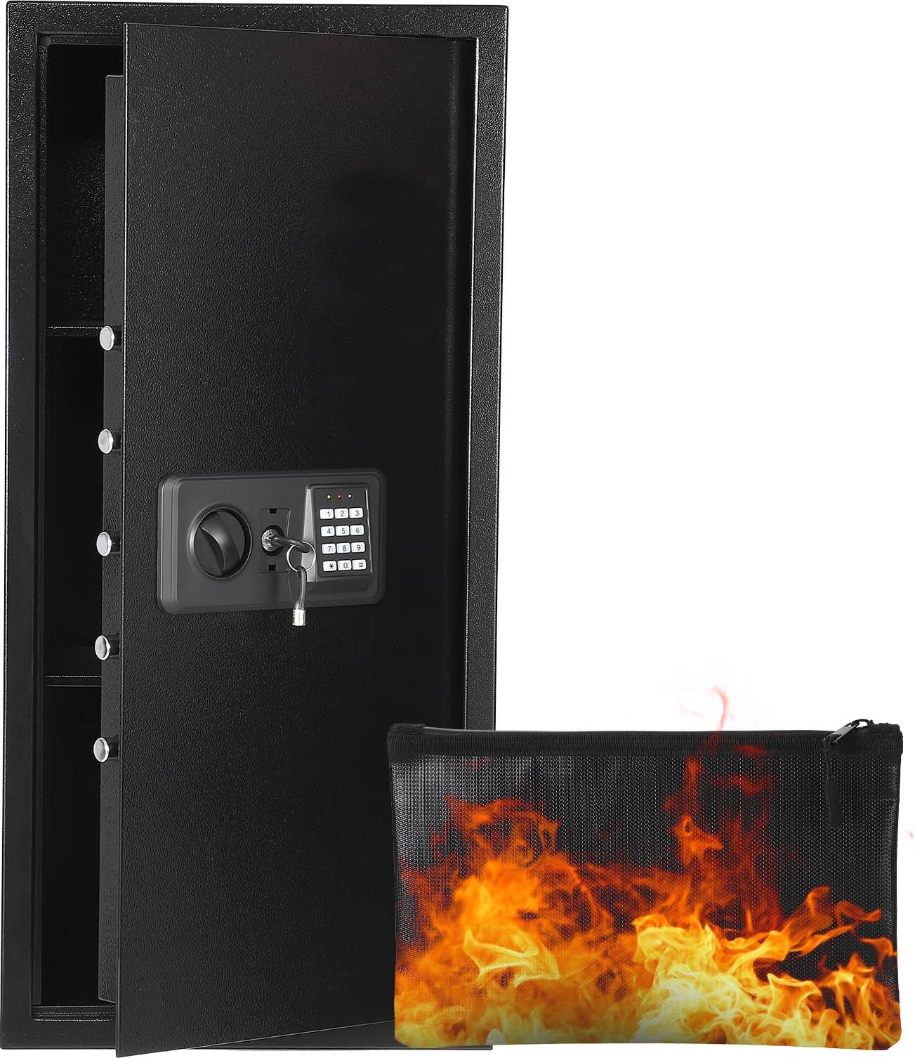 Digital Keypad Safe Box with Fireproof Bag