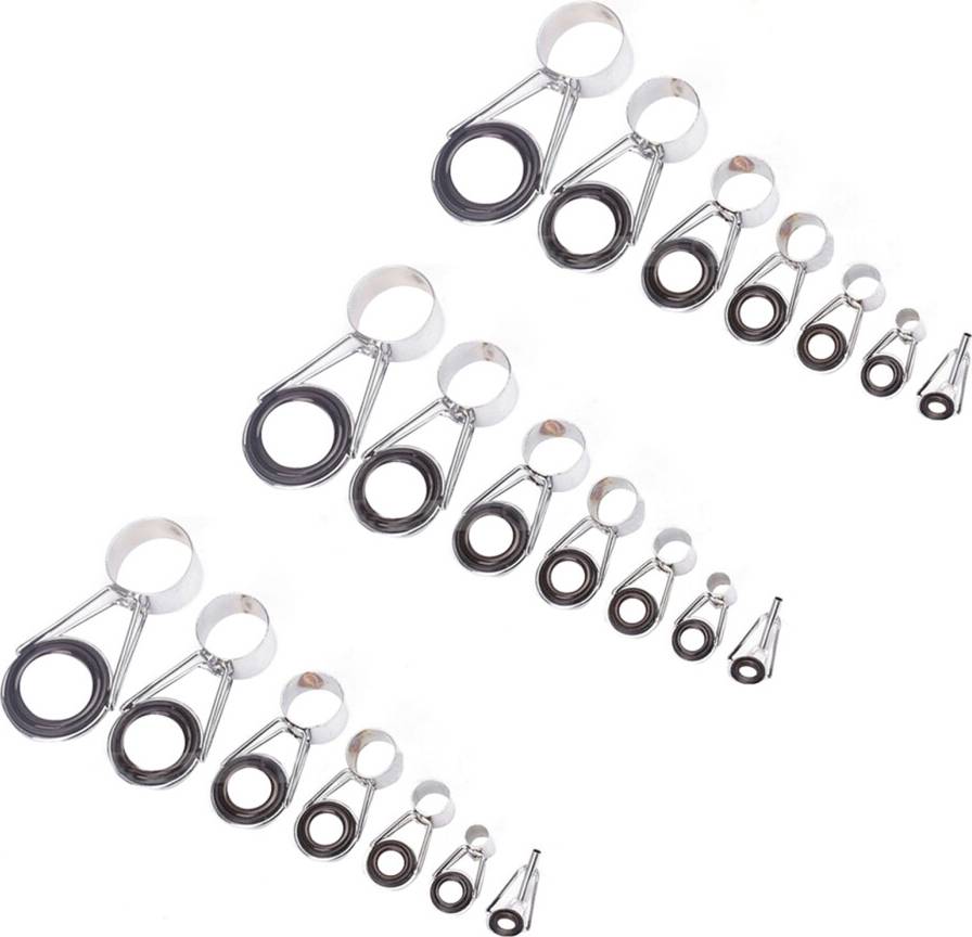 21Pcs Fishing Rod Guides Tip Repair Kit