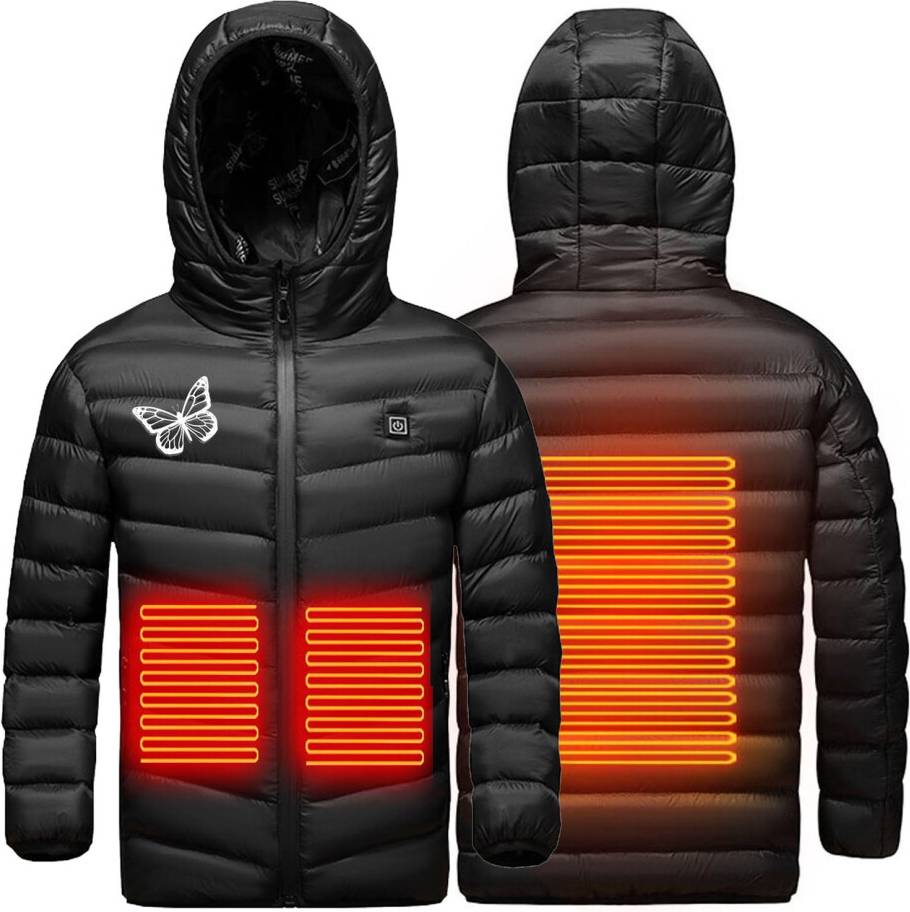 Power banks Kids USB Heated Jacket Smart Constant Temp Windproof Soft Shell Coat - USB Power Banks