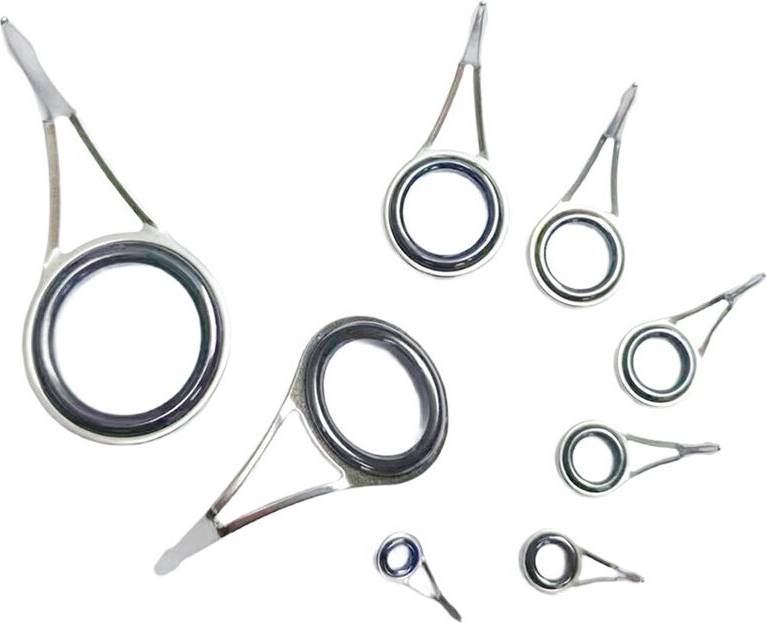Typecat 8Pcs Fishing Rod Guide Tip Top Ring Set