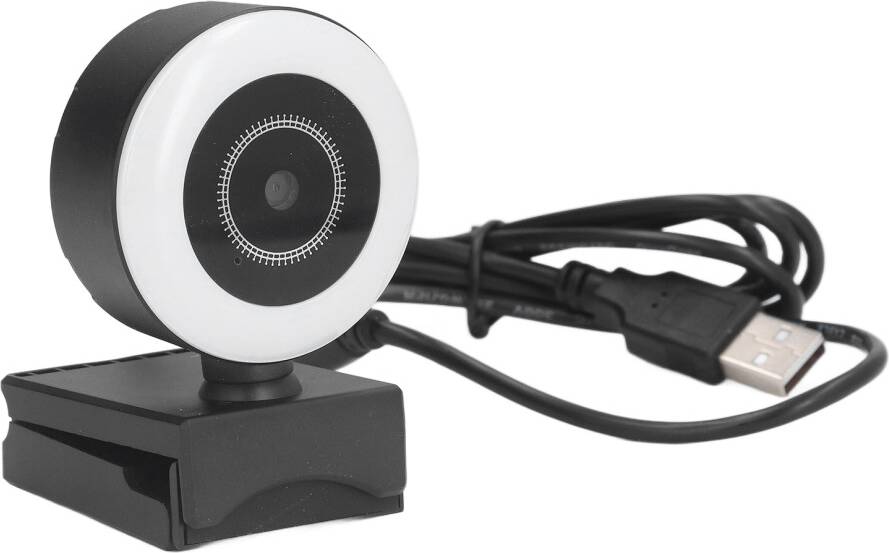 Professional Webcam For Streaming With Built-In Ring Light