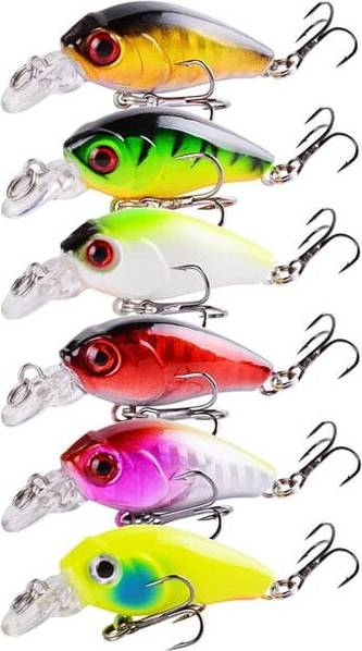 Colorful Wobblers Set 6 Pcs 4.5 Cm