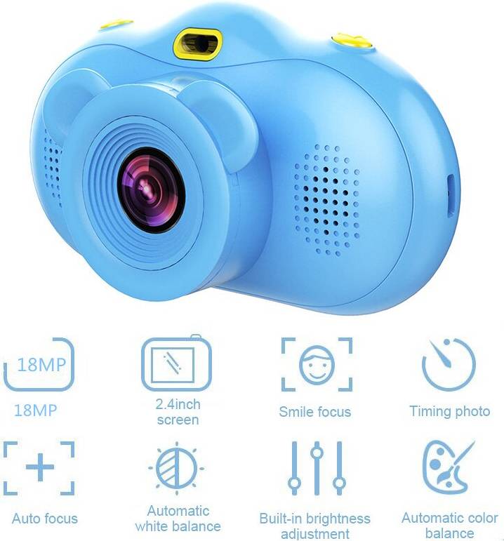 1080p camera Children's Camera 1080P 18MP Rechargeable