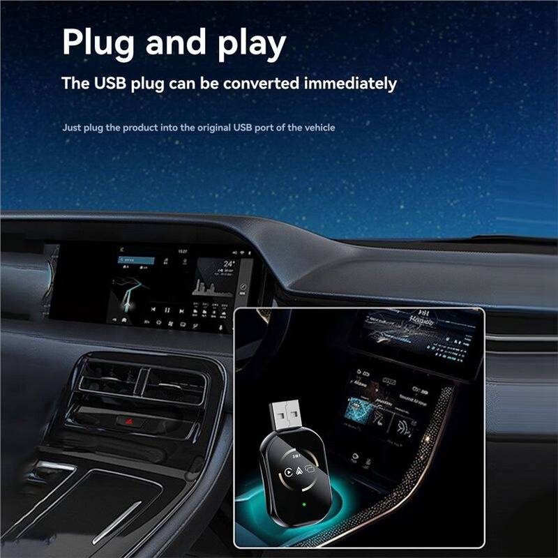 3 In1 Wireless Carplay Adapter Android Auto WiFi USB Dongle