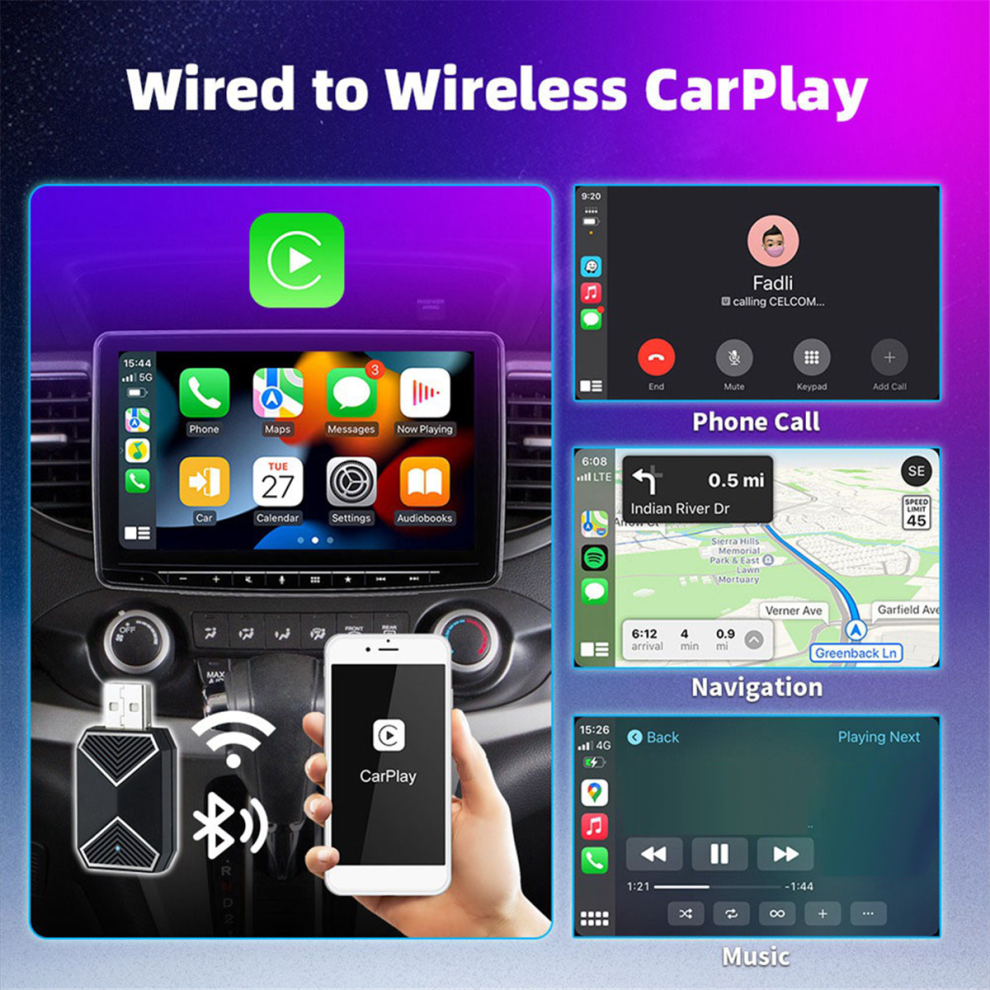 Wireless CarPlay Adapter Android Auto 2 in 1