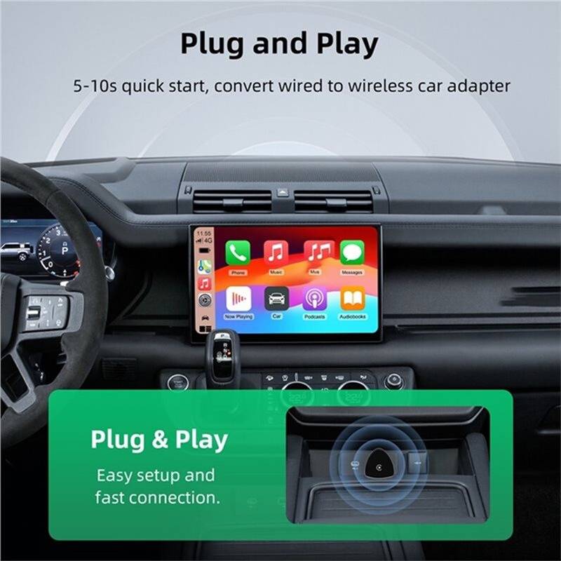 2-in-1 Wireless CarPlay Android Auto Adapter