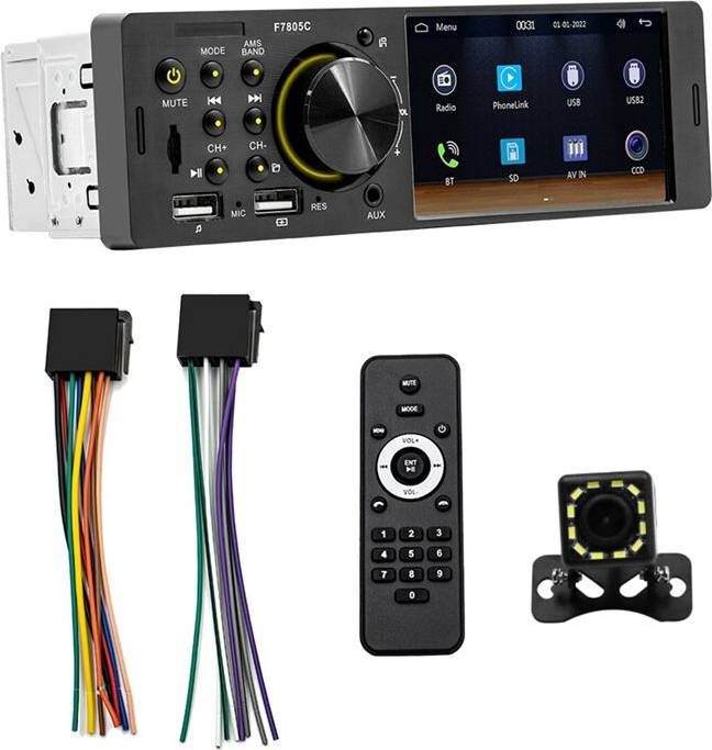 Typecat Car Stereo Single Din 4 Inch Touch Screen
