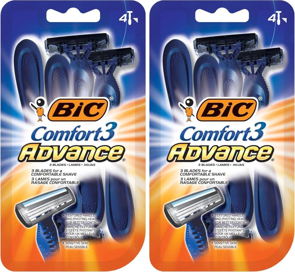 Bic Comfort 3 Advance Disposable Razor Set 4 Piece