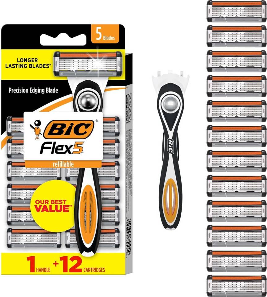 Bic Flex 5 Men's Refillable 5-Blade Razors Kit