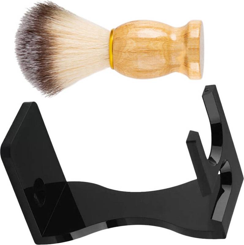 Shaving Set Razor Stand Brush Acrylic