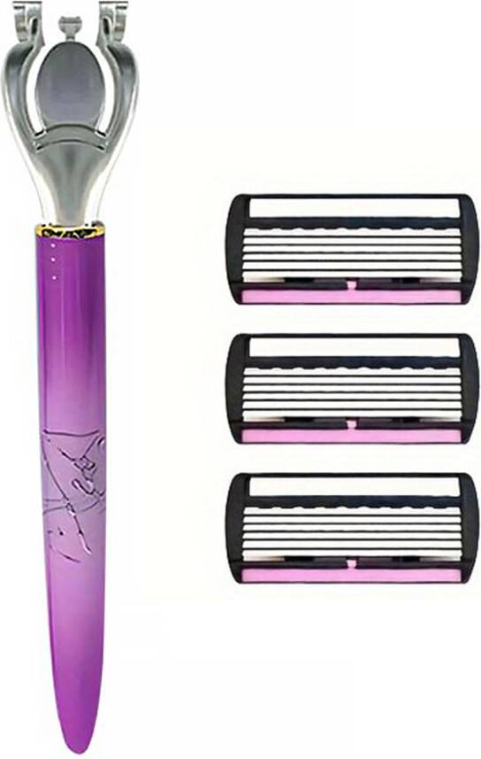 Safety Reusable Razor Handle Multi-Blades Refill