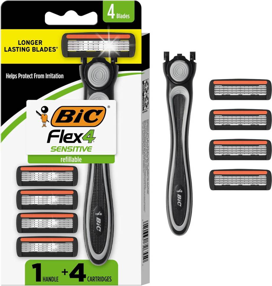 Bic Flex 4 Men's Refillable 4-Blade Razors