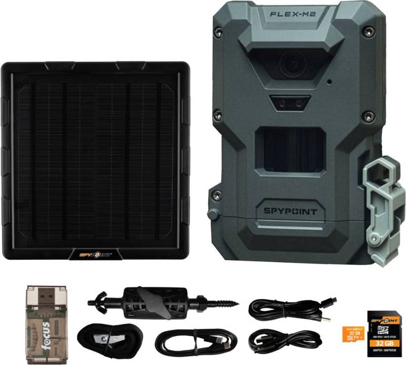 SpyPoint FLEX-M2 32MP Trail Camera with Solar Panel