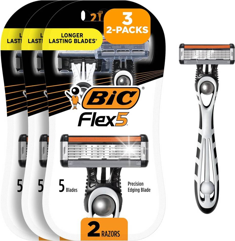 Bic Flex 5 Sensitive Men's Disposable Razors 2-Pack