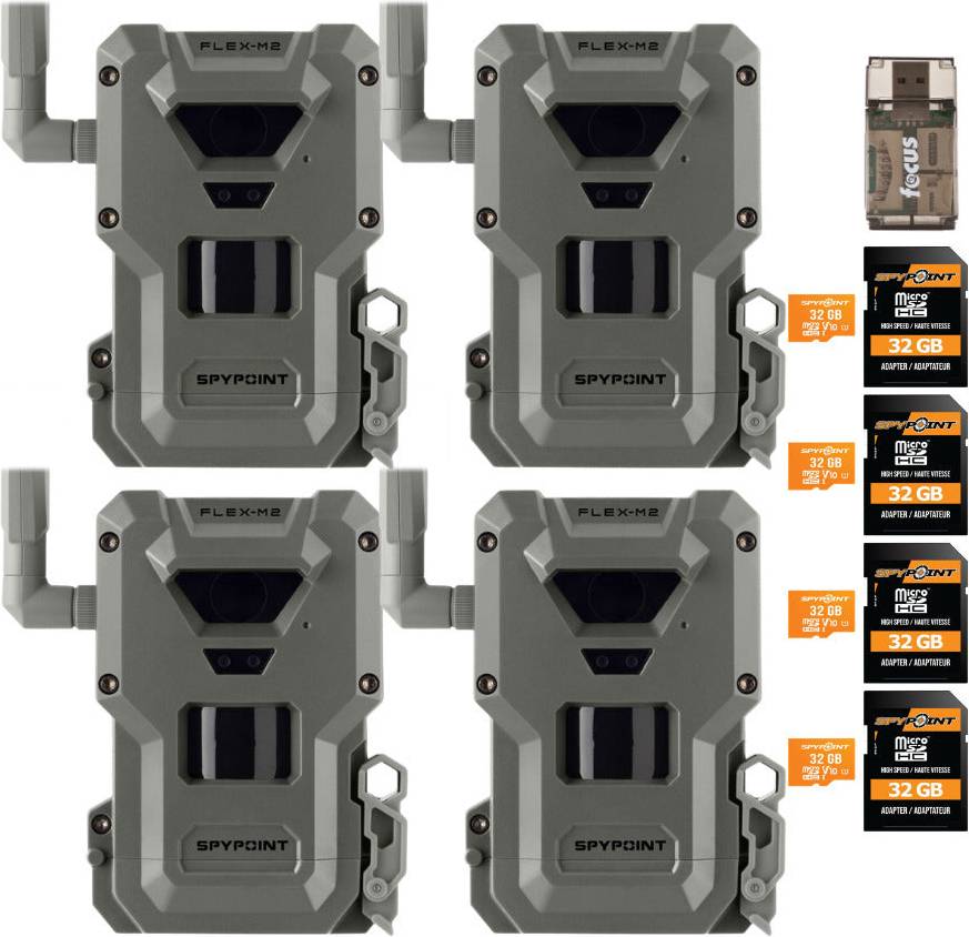 SpyPoint FLEX-M2 Trail Camera 4-Pack