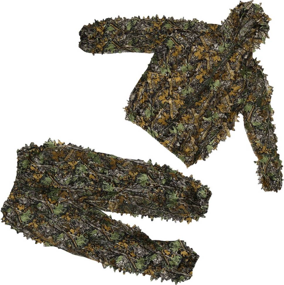 Hunting Clothes Set 3D Leaf Pattern Outdoor Jacket