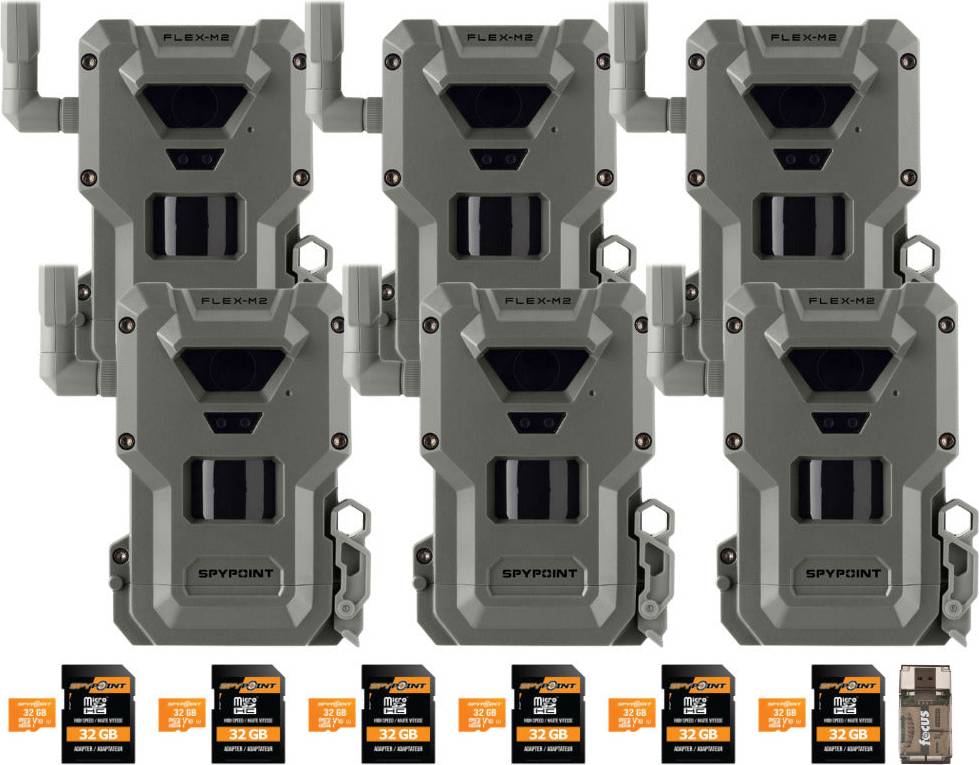 SpyPoint FLEX-M2 Trail Camera 6-Pack