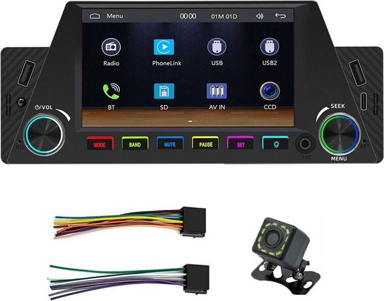 Tlily 4.7 Inch Wireless Car Radio Android Auto Mirrorlink Camera