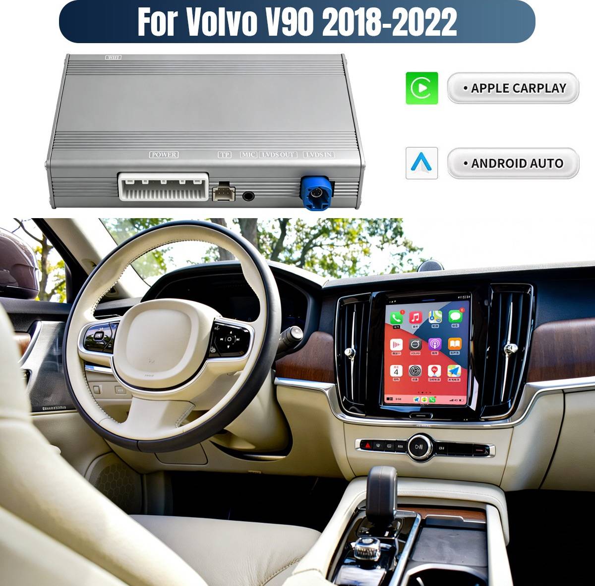 Android auto wireless Vastfire Wireless Carplay Android Auto Decoder Kit