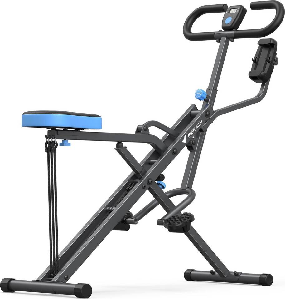 Merach 2 in 1 Squat Rowing Machine with Phone Pad