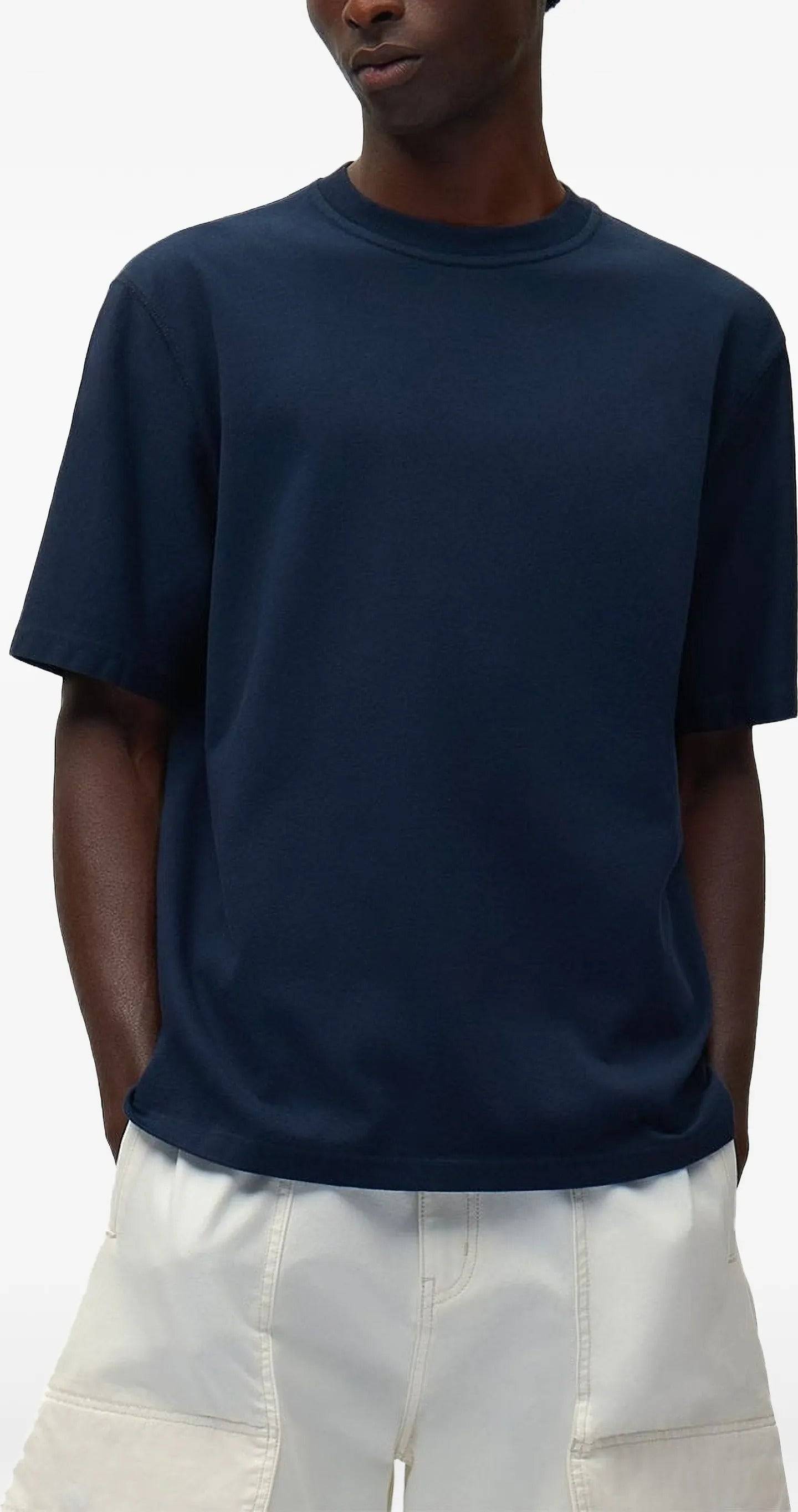Abstract Back Print T Shirt - Navy