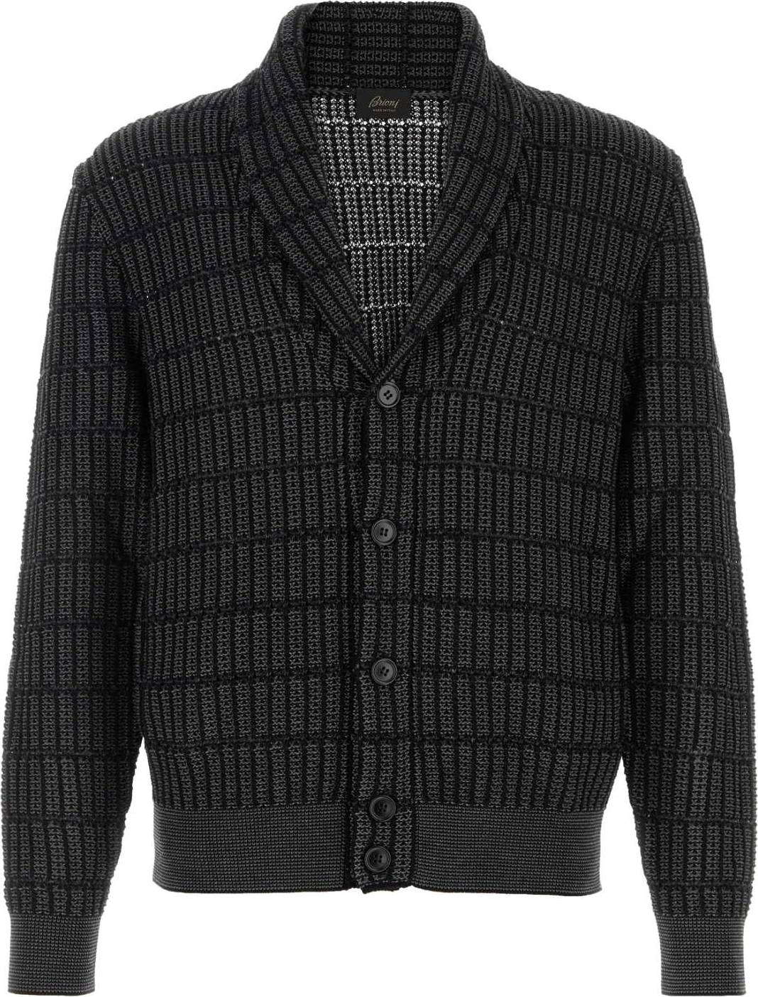 Button Cardigan Strik - Sort
