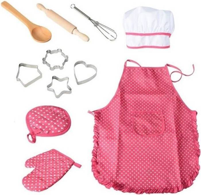 Complete Children's Kitchen Set Chef Pink
